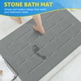 thumbnail image 6 of OTHWAY Large Stone Bath Mat, 32"x 20" Diatomaceous Earth Bath Mat for Bathroom, Quick Drying Long Bath Mat Stone Absorbing, Non-Slip Diatomite Hard Stone Shower Mat Instant Dry (Dark Grey), 6 of 9