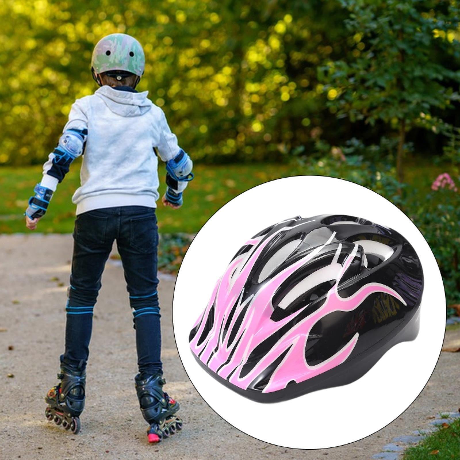 yotijay Kids Helmet, Roller Skating Helmet Portable Impact Resistant, Skateboard Pink