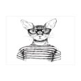 thumbnail image 1 of Ambesonne Cat Jigsaw Puzzle, Hipster New Age Cat, Heirloom-Quality Fun Activity for Family Durable Cardboard, 1000 pcs, Black White, 1 of 2