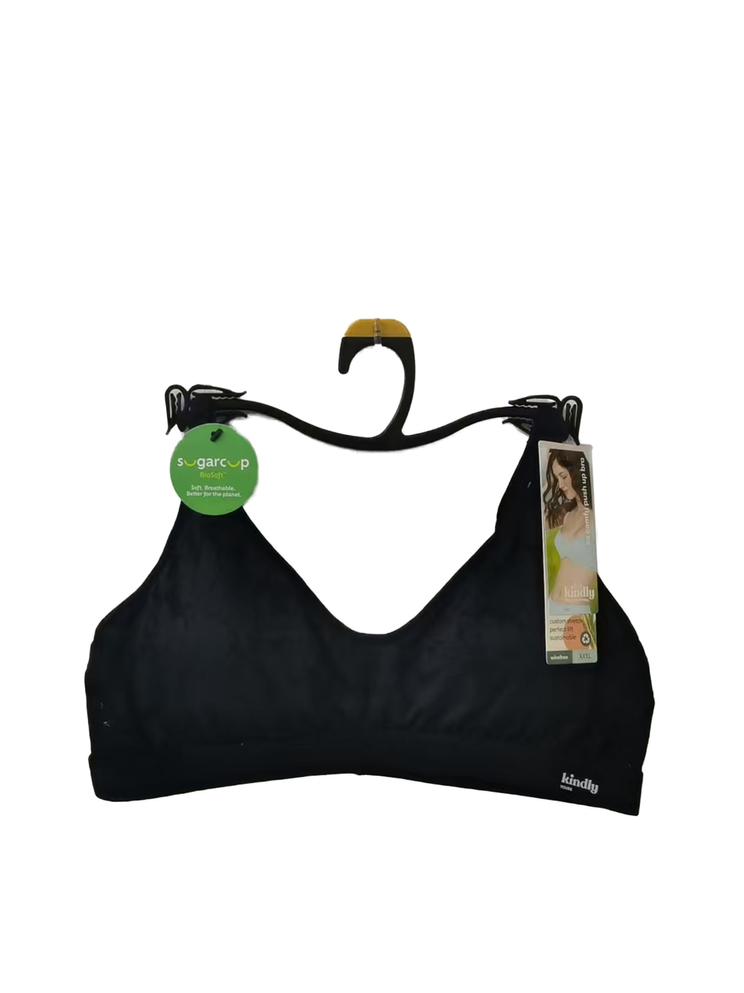 Kindly Yours Women’s Wire Free Scoop Neck Lace Bralette, Sizes S-XXXL