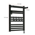 thumbnail image 6 of Towel Dryer Black Towel Warmer Heated Towel Rack Wall Mounted Towel Warmers Multifunction Electric Towel Warmer Support Remote Control, 6 of 9