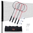 thumbnail image 1 of Juego de redes de bádminton VEVOR para exteriores, patio trasero, playa y parque con bastones, 1 of 9