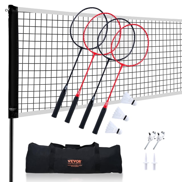 Juego de redes de bádminton VEVOR para exteriores, patio trasero, playa y parque con bastones