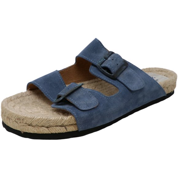 Manebi Sandales en Jean pour Femmes Sandale en Cuir Suédé - 12.5 m