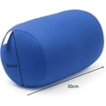 thumbnail image 4 of Microbead Bolster Squishy,Orthopedic Round Cylinder Neck Support Roll Pillow Memory Foam Reduce Back Pain- Blue- 7" x 12", 4 of 14
