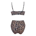 thumbnail image 5 of Ladies' Fashionable Leopard Print Sexy Bow Suspender Bikini Split Swimsuit, 5 of 6