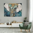 thumbnail image 2 of GOSMITH  Elephant Tapestry Forest Moon Tapestries, Bohemian Hippie Boho Trippy Indie Aesthetic Wall Tapestry, Mystic Aesthetic Wall Hanging Home Decor for Bedrooms Living Rooms Dorm Studio, 2 of 7