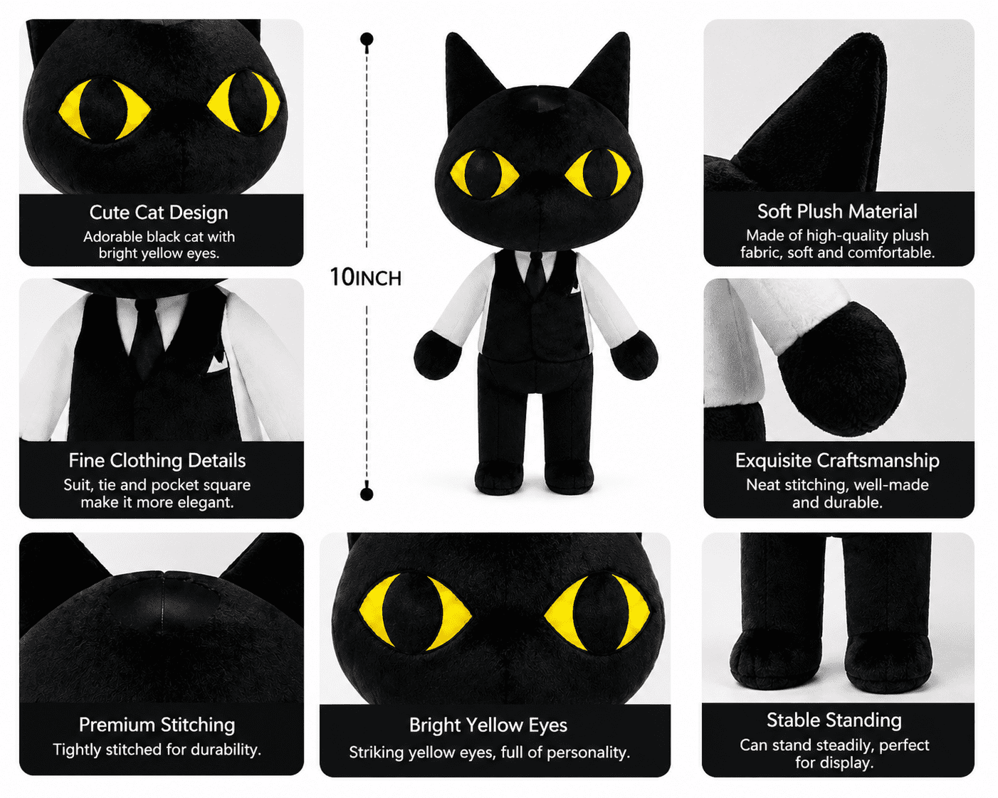 2026 New Animal Hospital Plush, 10inch Cute Secret Agent Plushies Toy for Horror Game Fans Gift, Birthday Christmas Choice for Teens Adults