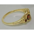 thumbnail image 5 of British Made 14k Yellow Gold Natural Garnet Womens Cluster Ring - Size 5.75, 5 of 6