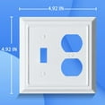 thumbnail image 6 of Metal Decorative Wall Plate, Electrical Outlet Covers, Light Switch Covers,Thick and Durable Mid Size 4.92'' x 4.92'' Switch Plate in Various Styles(Pure White, 2 Gang Toggle/Duplex 2 PK), 6 of 6