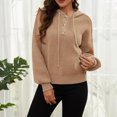 thumbnail image 5 of Women's Knit Pullover Sweater for Fall Winter Essential Knitwear,Navy,L, 5 of 6