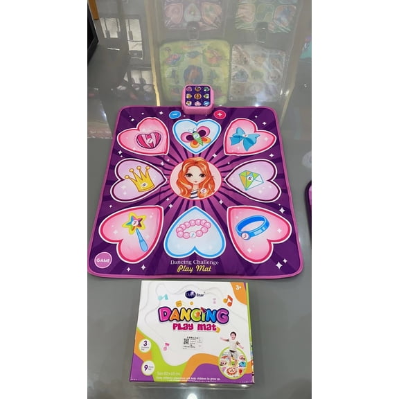 AOKESI Dance Mat Toys for Girls Age 3-10, Dance Mixer Rhythm Step Play Mat with LED Lights, Built-in Music, 3 Challenge Levels, Dance Pad Game Toy Gift Electronic Dance Pad for Girls Boys