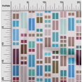 thumbnail image 2 of oneOone Cotton Cambric Light Blue Fabric Geometric Rectangle Sewing Craft Projects Fabric Prints By Yard 56 Inch Wide, 2 of 4