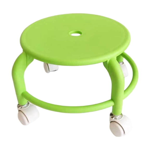 Rolling Low Stool with Wheels, Swivel Caster Stool for Home, Compact Movable Seat Plastic Stool, Wheeled Shoe Changing Stool Low Profile, 360 Degree Rolling Seat Home Use