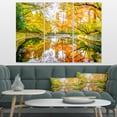 thumbnail image 3 of Designart 'Bright Fall Forest with River ' Landscape Canvas Art Print, 3 of 3