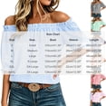 thumbnail image 3 of Ayolanni Ruffled Womens Blouses Plaid V-Neck Elastic Short Sleeve Blouse Casual Loose Puff Off the Shoulder T-Shirt Tops for Women Black L, 3 of 8