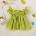 thumbnail image 5 of Ketyyh-chn99 Robe d'Été Robes d'Été Tout-Petits Bébés Filles Robe Tutu en Velours Manches Longues Courtes Princesse Mariage Robes Sans Manches Vêtements Vert,2-3 Ans, 5 of 5