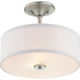 thumbnail image 4 of Progress Lighting Inspire Collection 2-Light Semi-Flush Fixture, Graphite Finish, Summer Linen Shade, 4 of 9