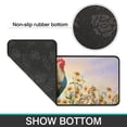 thumbnail image 6 of Chic Rooster Kitchen Mat，Luxurious Crystal Velvet with Sleek Black Edge, Sizes 120x43cm and 43x76cm, 6 of 7