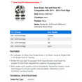 thumbnail image 2 of Rear Brake Pad and Rotor Kit - Compatible with 2011 - 2014 Ford Edge 2012 2013, 2 of 2