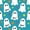 Teal White, variant on Feelyou Cartoon Ghost Boo Twin Quilt Set, Cute Polka Dot Twin Coverlet Set, Pink White, 2 Pieces, 1 Comforter and 1 Pillowcase