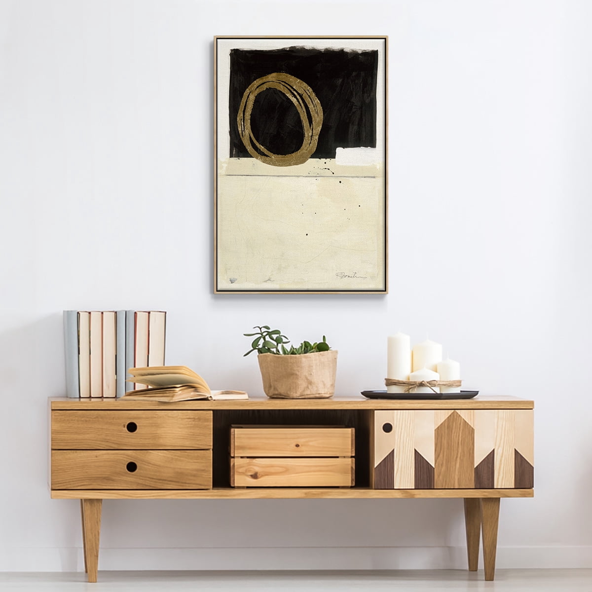 Standing Strong III Framed Premium Gallery Wrapped Canvas - Ready to Hang - 27 x 41 - Natural Wood Floating Frame
