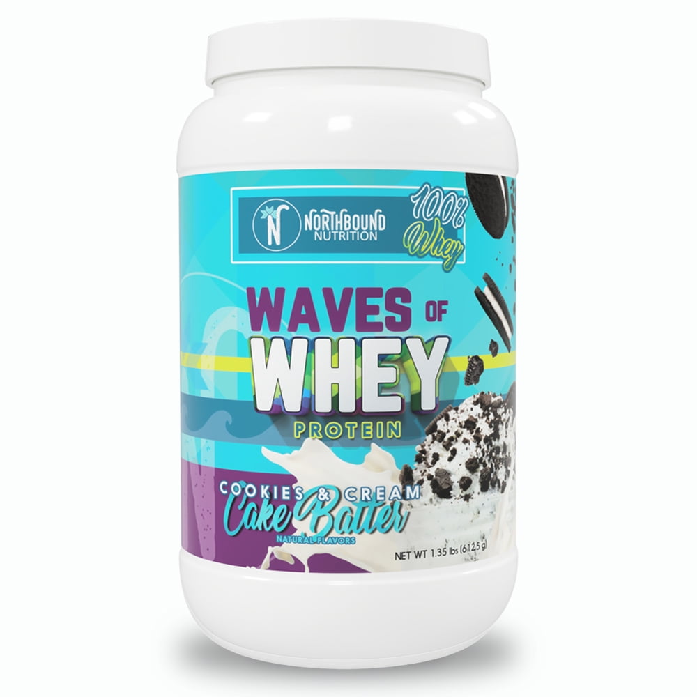 Waves of Whey Protein Isolate, Cookies & Cream Cake Batter, 25 Servings