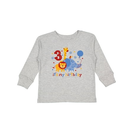 

Inktastic Safari 3rd Birthday Gift Toddler Boy or Toddler Girl Long Sleeve T-Shirt