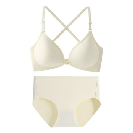 Wancir Women s 2 Piece Seamless No Show Lingerie Set Racerback Bra and High Waisted Underwear