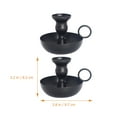 thumbnail image 5 of 2 Pcs Black Iron Candle Stick Holders for Wedding Party Tabletop Decor, Elegant Candlesticks for Home and Desktop Decoration, 5 of 6