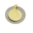 thumbnail image 5 of 14k yellow gold round Jesus pendant charm gift religious fine jewelry 0.63" 1.2g, 5 of 12