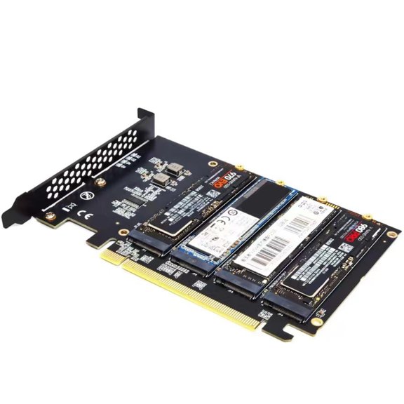 4Port PCIE X16 to M.2 NVME SolidState Expansion Card Mechanical VROC Card