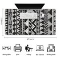 thumbnail image 5 of Long Mouse Pads for Desk,Black Geometric Triangle Chevron Pattern Desk Mats on Top Of Desks, Desk Mouse Pad Extra Large with 3mm Non-Slip Base and Stitched Edge for Gaming,Office,Work,Home 47.3"x23.6", 5 of 6