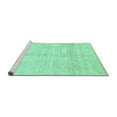 thumbnail image 2 of Ahgly Company Machine Washable Indoor Rectangle Solid Turquoise Blue Modern Area Rugs, 2' x 5', 2 of 4