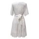 thumbnail image 4 of Gibobby Vestido de noche mujer Vestido de lentejuelas de corte holgado con mangas con aberturas de fiesta Mini vestido corto informal(Plata de plata,CH), 4 of 4