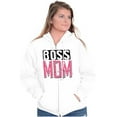 thumbnail image 3 of Boss Mom Funny Mothers Day Momma Zip Hoodie Sweatshirt Women Brisco Brands S, 3 of 6