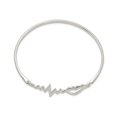 thumbnail image 3 of Bracelet à Charnière en Argent Sterling Poli Battement de Cœur, 3 of 4