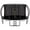 Black, variant on Funseek Trampoline with Basket and Basketball, Light Strip, Large Size and Load-Bearing Capacity, 14FT, Gray