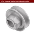 thumbnail image 4 of Polea de motor de embrague de máquina de coser industrial Uxcell de 15 mm de diámetro interno y 50 mm de diámetro de rueda de transferencia eléctrica de aluminio, 4 of 5