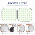 thumbnail image 6 of Naloa Pistachio Green Checkboard 2 Piece Foldable Car Sun Shades, Car Windshield Sunshade, Front Window Sunshade for Car, Truck, SUV - Large, 6 of 7