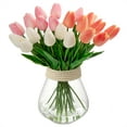 thumbnail image 2 of Briful 20 Pcs Tulips Artificial Flowers 13.5" Faux Tulips Flowers White Pink Peach Multicolor Mixed Fake Flowers Bulk Table Centerpieces Wedding Bouquet Home Decor, 2 of 7