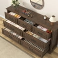 thumbnail image 3 of Blotout Farmhouse 7 Drawers Dresser for Bedroom, 59" Wide Wood Rustic Chest of Drawers with Big and Deep Drawers, Storage Dressers Organizer for Bedroom (Rustic Brown), 3 of 7