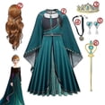 thumbnail image 4 of Vestido de princesa congelada: vestido de fiesta de malla con lentejuelas para cosplay como Elsa o Anna, 4 of 4