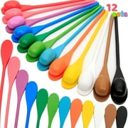 JOYIN 12 Players Carnival Game Egg and Spoon Relay Game for Kids & Family Activity Holiday Games
