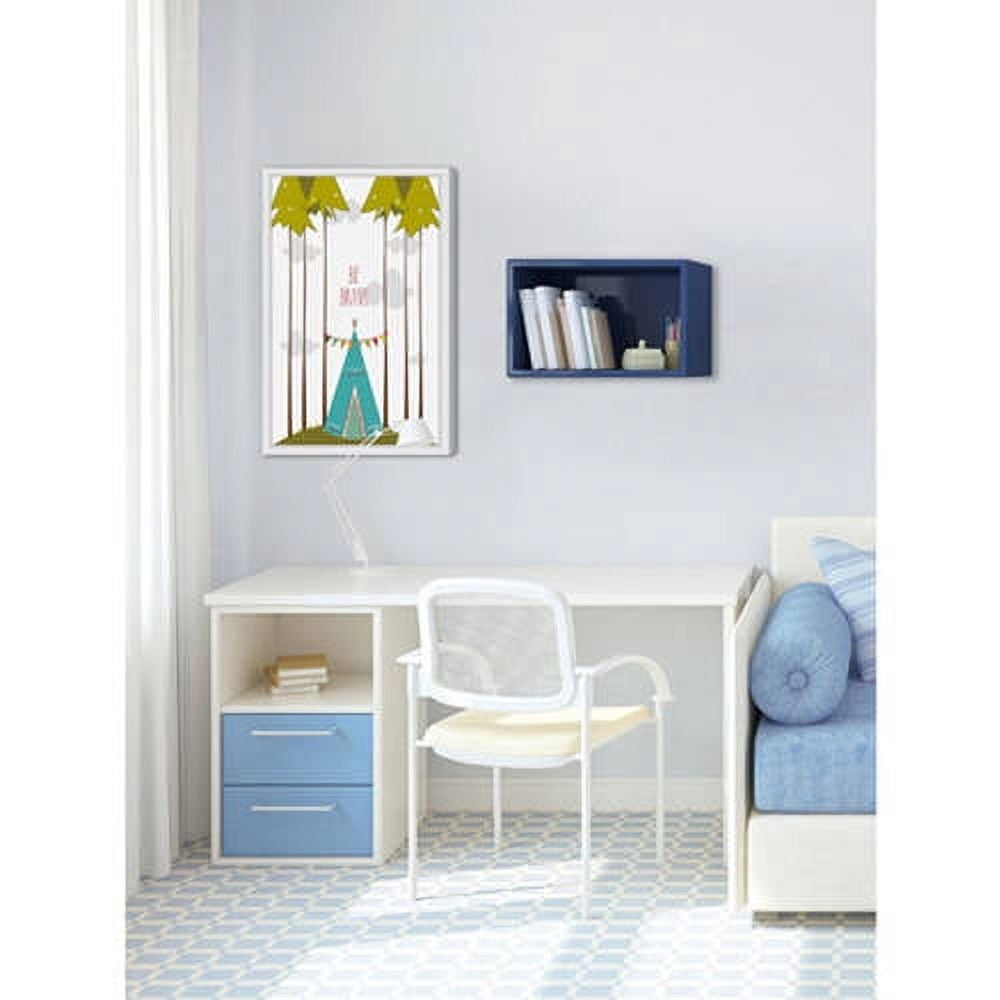 Marmont Hill Blue Teepee 12-Inch x 18-Inch Framed Wall Art