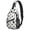 Bigfoot and Tree White Pattern, variant on Bigfoot and Tree White Pattern Sling Backpack, Unisex Daily Travel Sling Pack with Side Mesh Pockets, Breathable Padded Back Gift Ideas for Hiking Cycling Walking