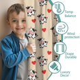 thumbnail image 3 of Blackout Kids Curtains,Beige Cow Heart Pattern Childrens Insulated Curtains Set Of 2,Bedroom Essentials,Toddler Room Decor 42x84in(106x213cm), 3 of 5