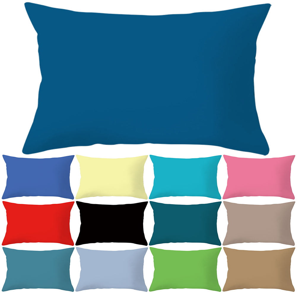Blue Simple Pattern Pillow Cases Sofa Car Waist Cushion Throw Cover Home Decor