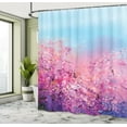 thumbnail image 5 of Ambesonne Japanese Shower Curtain, Cherry Spring Theme, 69"Wx75"L, Purple Pale Blue, 5 of 5