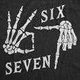thumbnail image 2 of Mens Funny T Shirts 6 7 Skeleton Hands Sarcastic Viral Meme Graphic Novelty Tee For Men Graphic Tees, 2 of 9